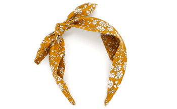 2.5cm  Bow Band Capel Mustard